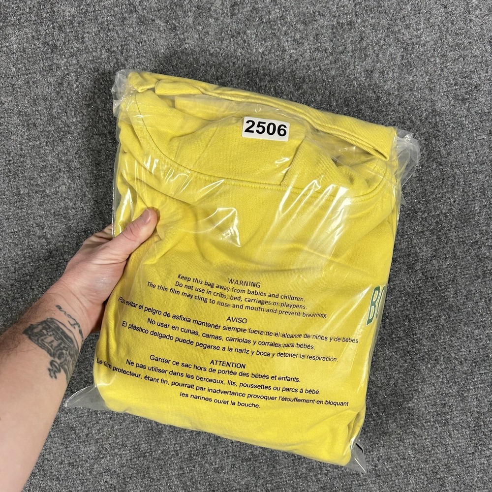 Born x Raised Wish You Were Here Yellow Pullover Hoodie Men's Size XL  #2506 - Picture 11 of 11